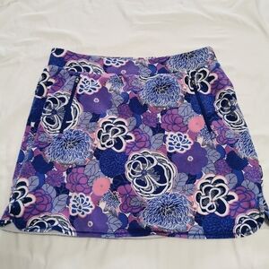 Talbots Floral Athletic Skort Stretch Cotton M